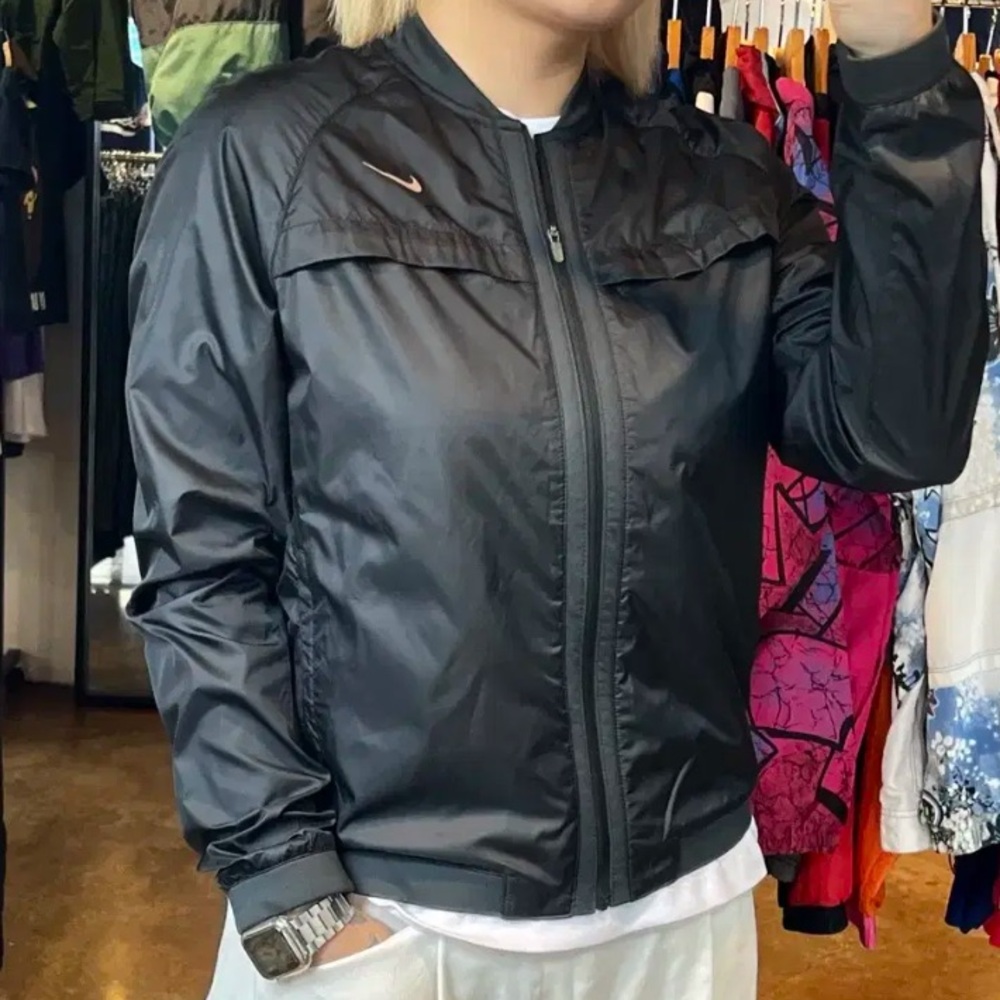 NIKE Running Dry-Fit Black Thermal Lined Windbreaker Jacket | XS